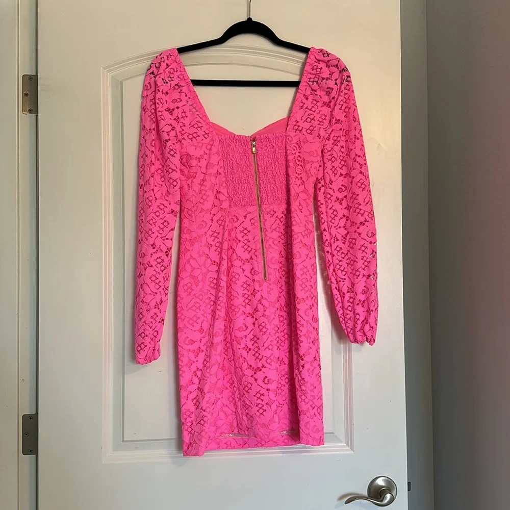 Lilly Pulitzer Juliah Pink Lace Dress - Size 0